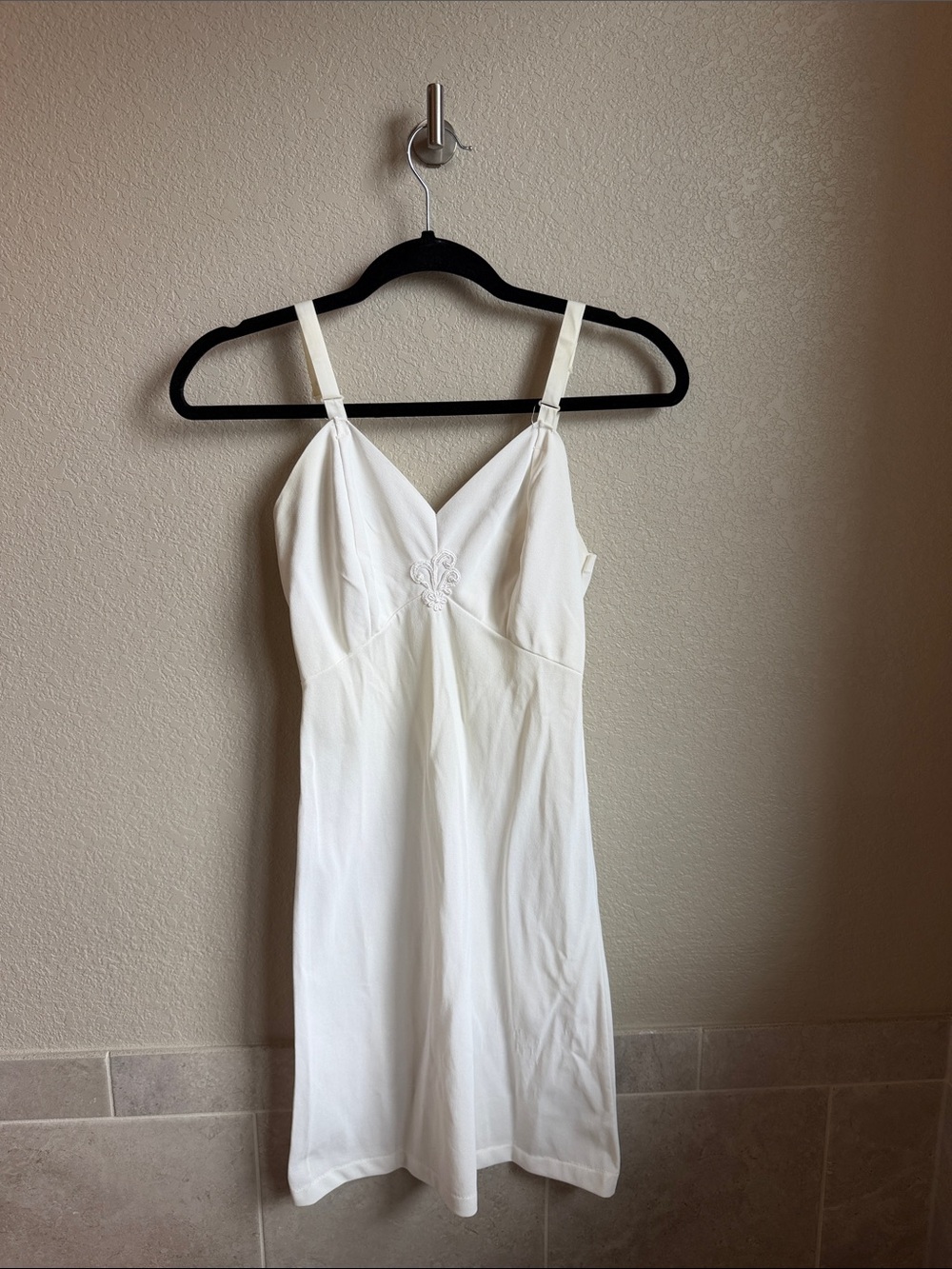 Vintage 70s White Nylon Philmaid Full Slip